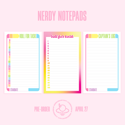 PRE-ORDER: nerdy notepads