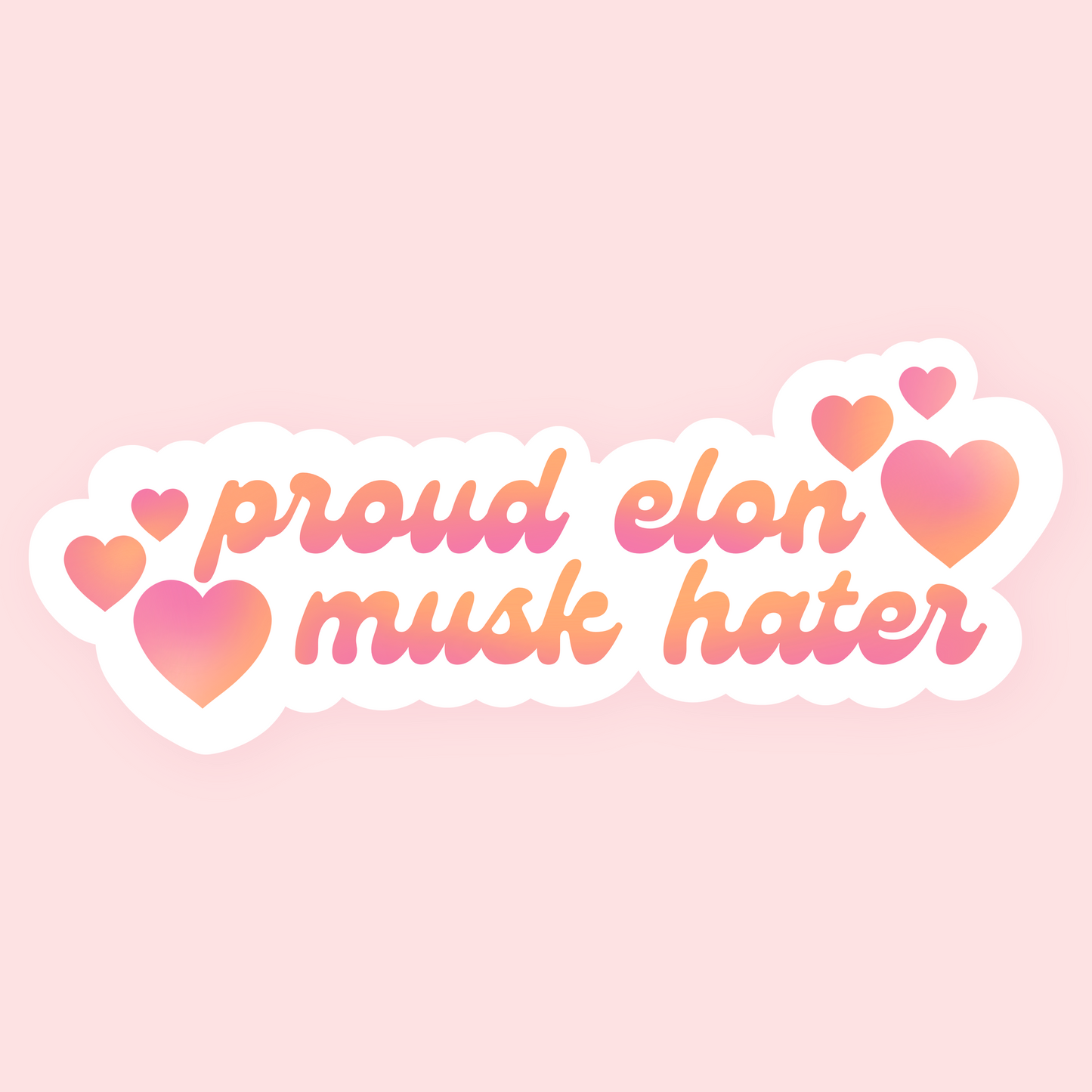 elon musk hater sticker