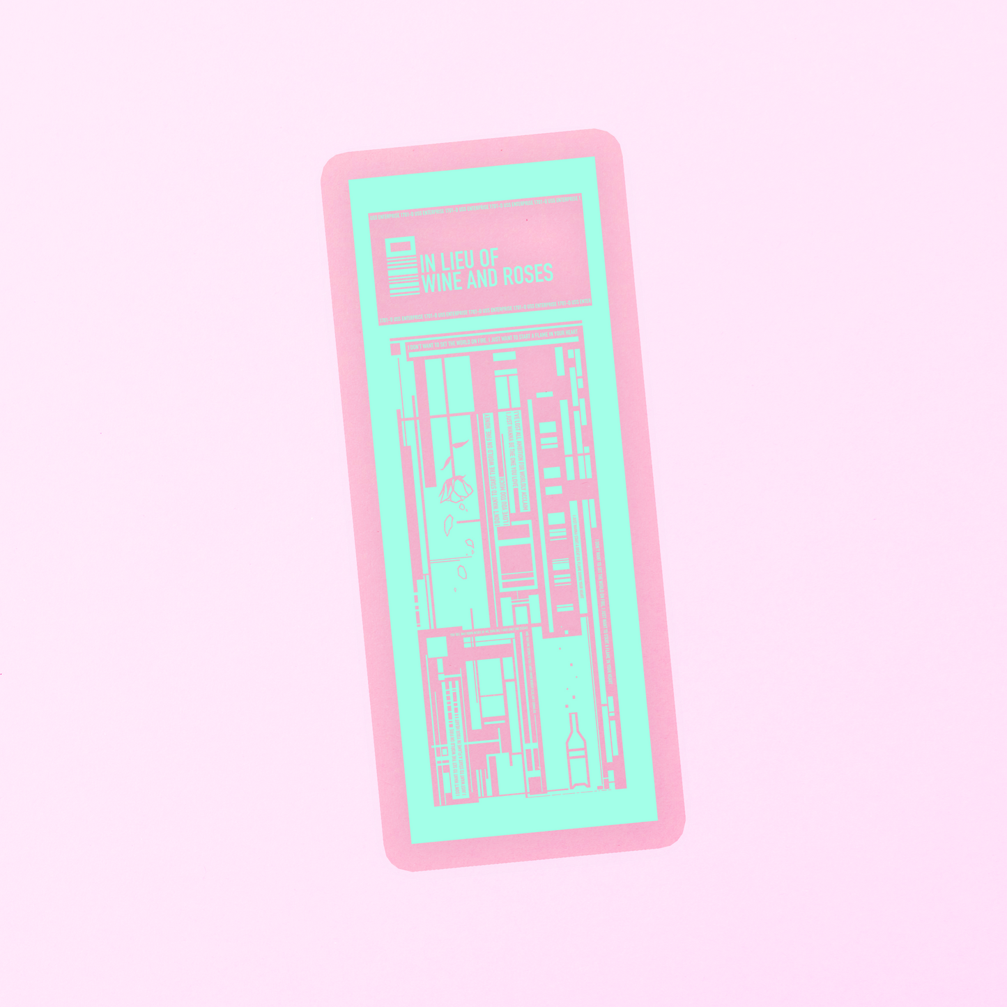 wine and roses sticker