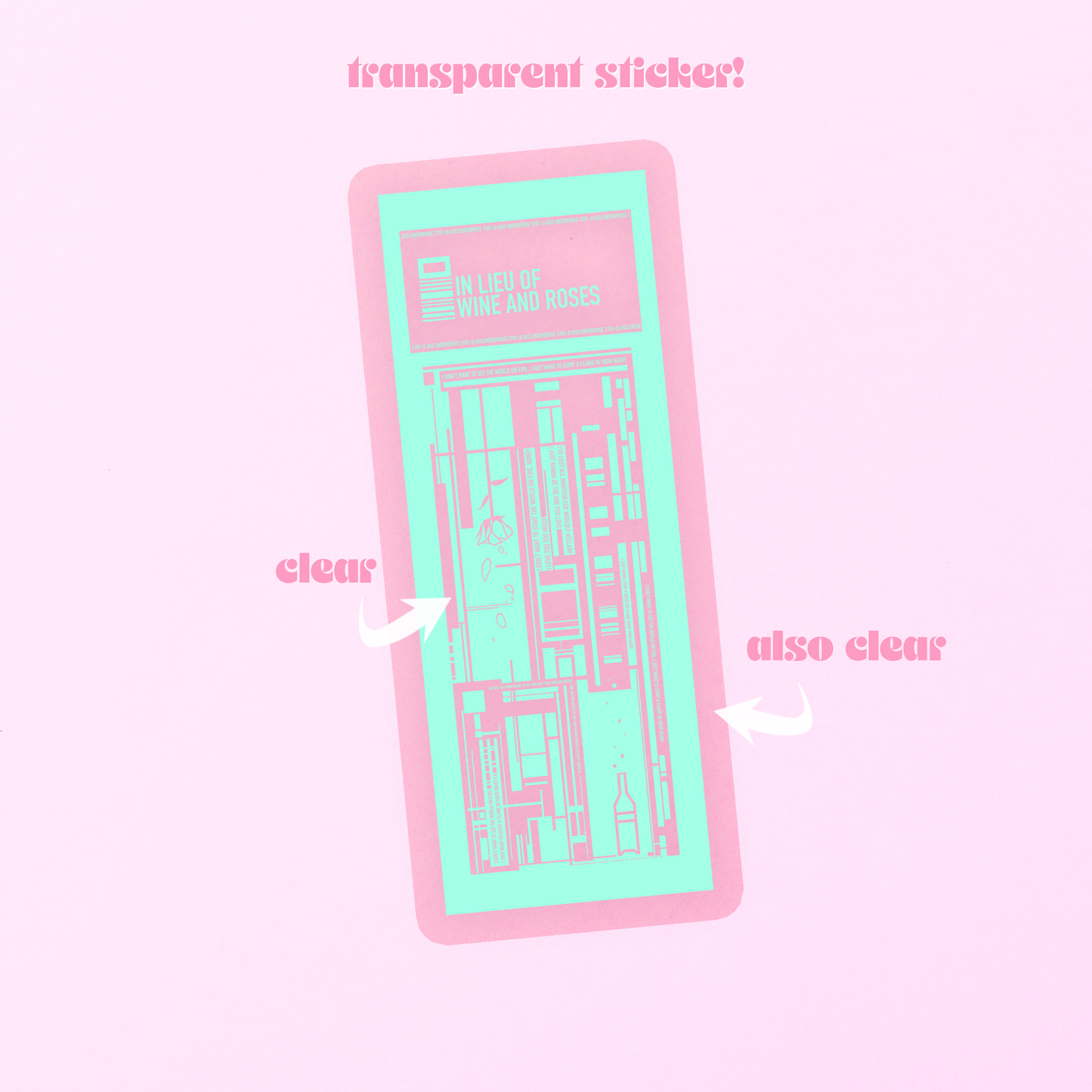 wine and roses sticker