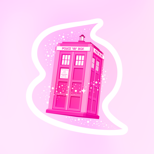 the pink phone box sticker