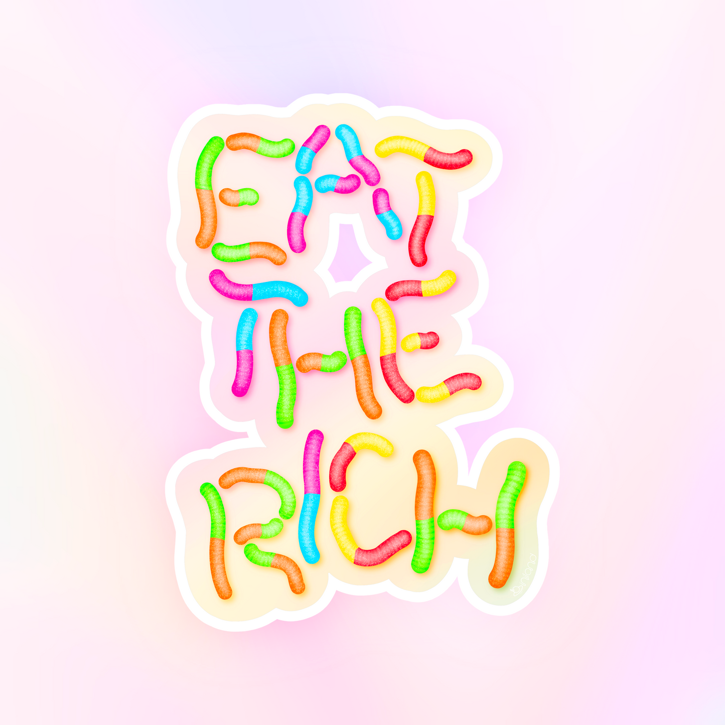 eat the rich sticker