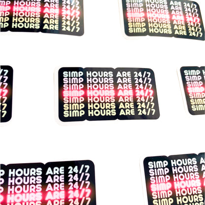simp hours sticker
