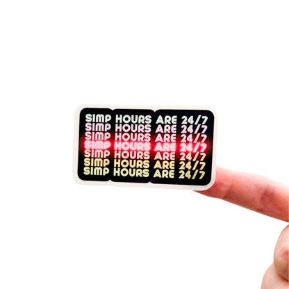 simp hours sticker